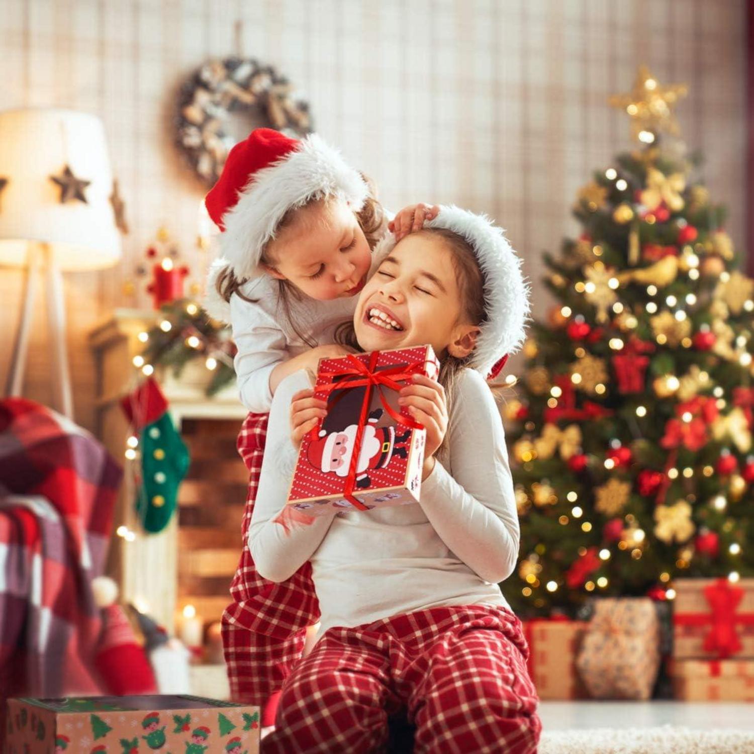 12er Weihnachts Kekskästen Geschenkboxen Plätzchen Cupcake Boxen