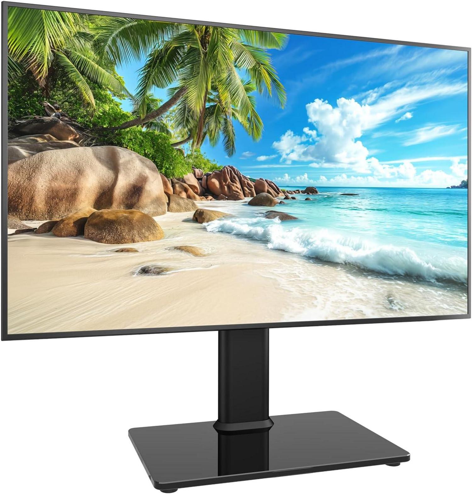 Universal TV Standfuß Höhenverstellbar Schwarz VESA 200x200 35kgs