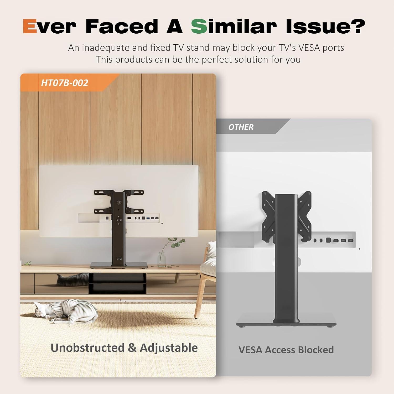 TV Standfuß Universal Höhenverstellbar LCD LED Fernsehständer VESA