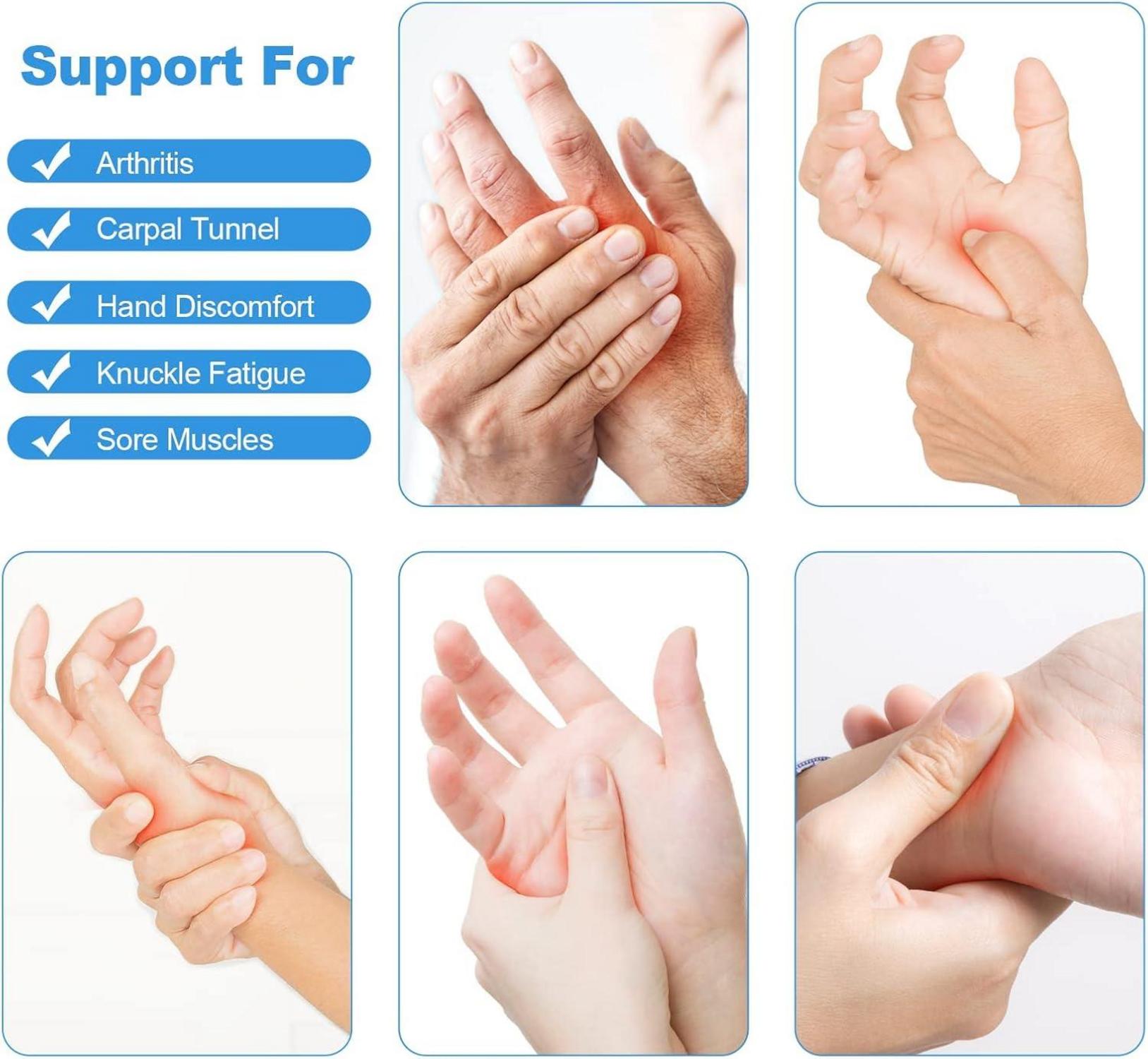 Arthritis Handschuhe Kompressionshandschuhe für Osteoarthritis Grau L