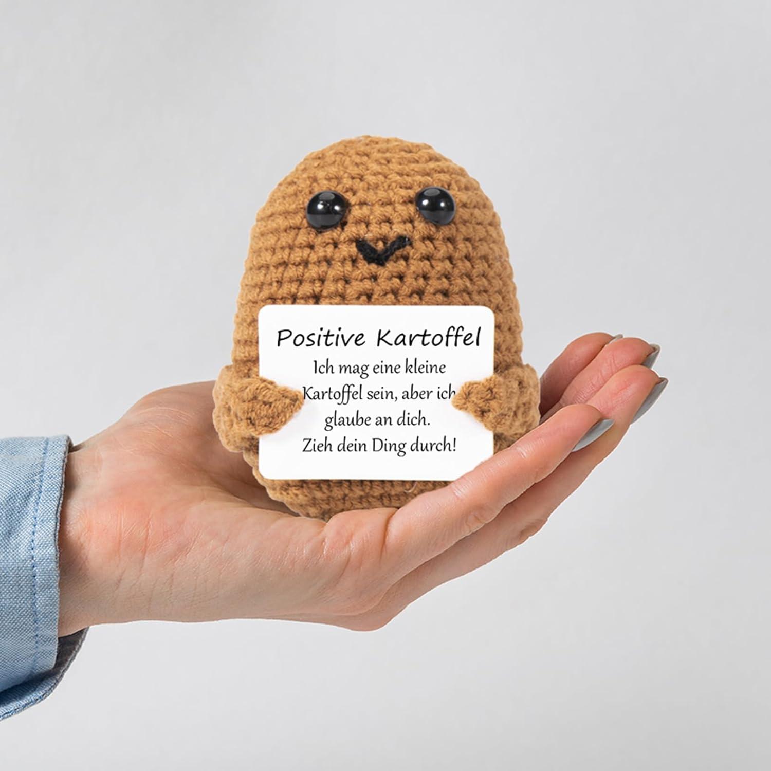 XBOCMY Pocket Hug Positive Kartoffel Puppe Strickwolle Mutmacher Geschenk