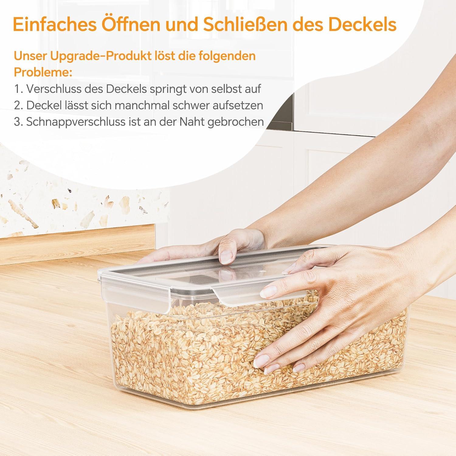 Vorratsdosen 3,5L Luftdicht 4er Set mit Deckel BPA-frei
