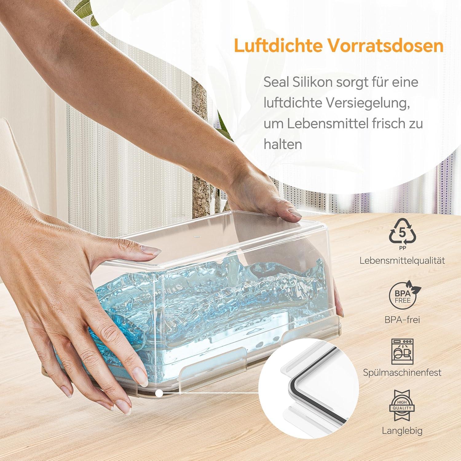 Vorratsdosen 3,5L Set Luftdicht mit Deckel, BPA-frei, Aufbewahrungsbox