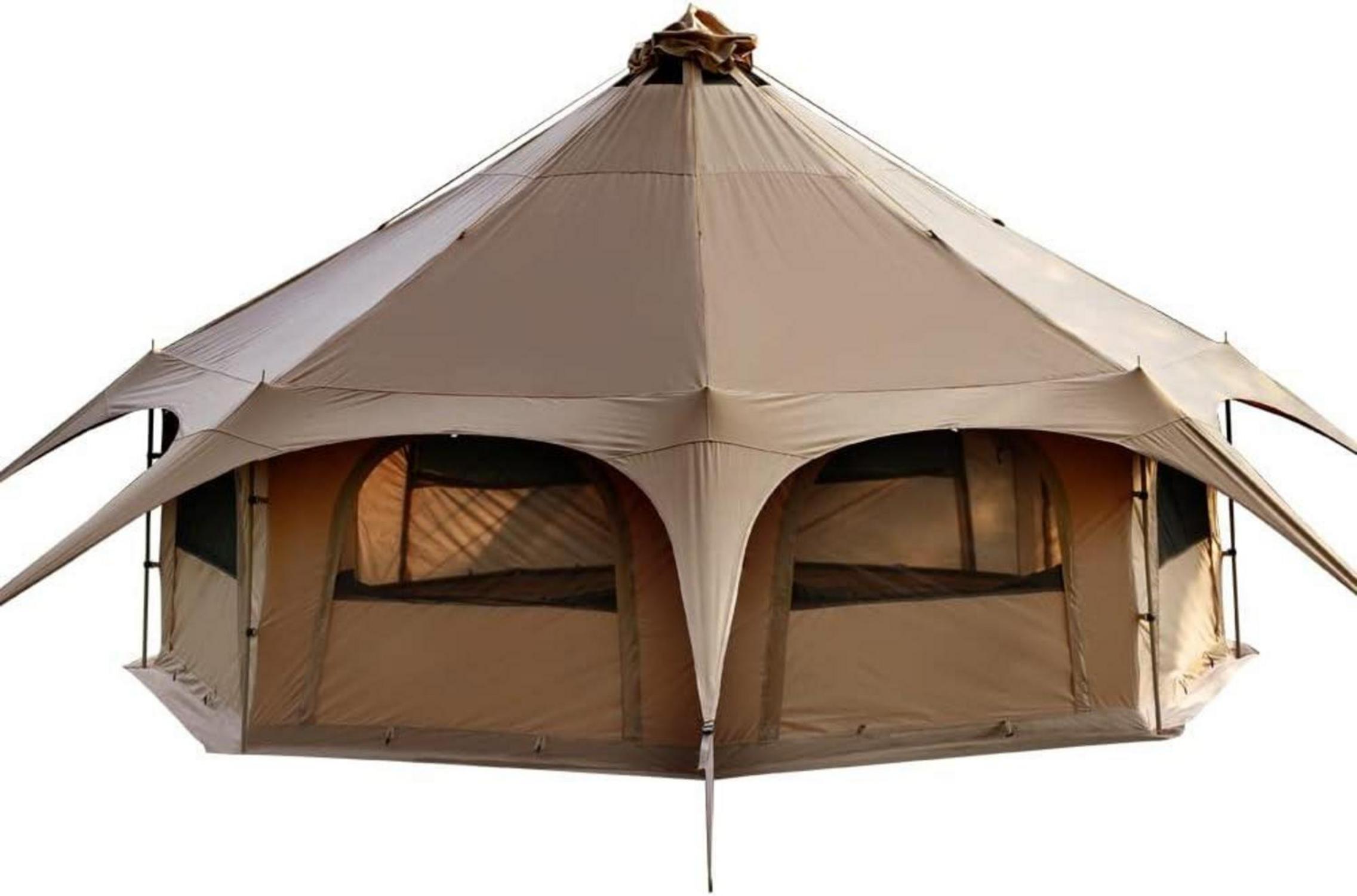 Tipi Zelt Baumwolle 6-8 Personen Canvas Großes Glamping Zelt – Luxus-Kollektion