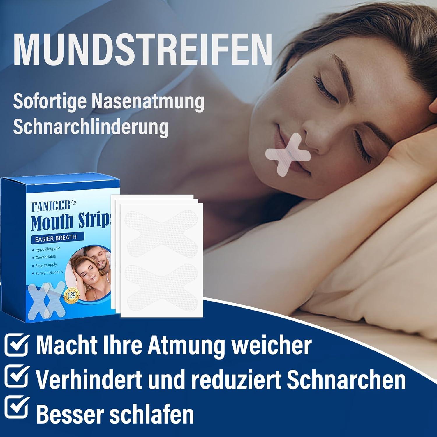 120 Stück Mouth Tape gegen Schnarchen und für besseren