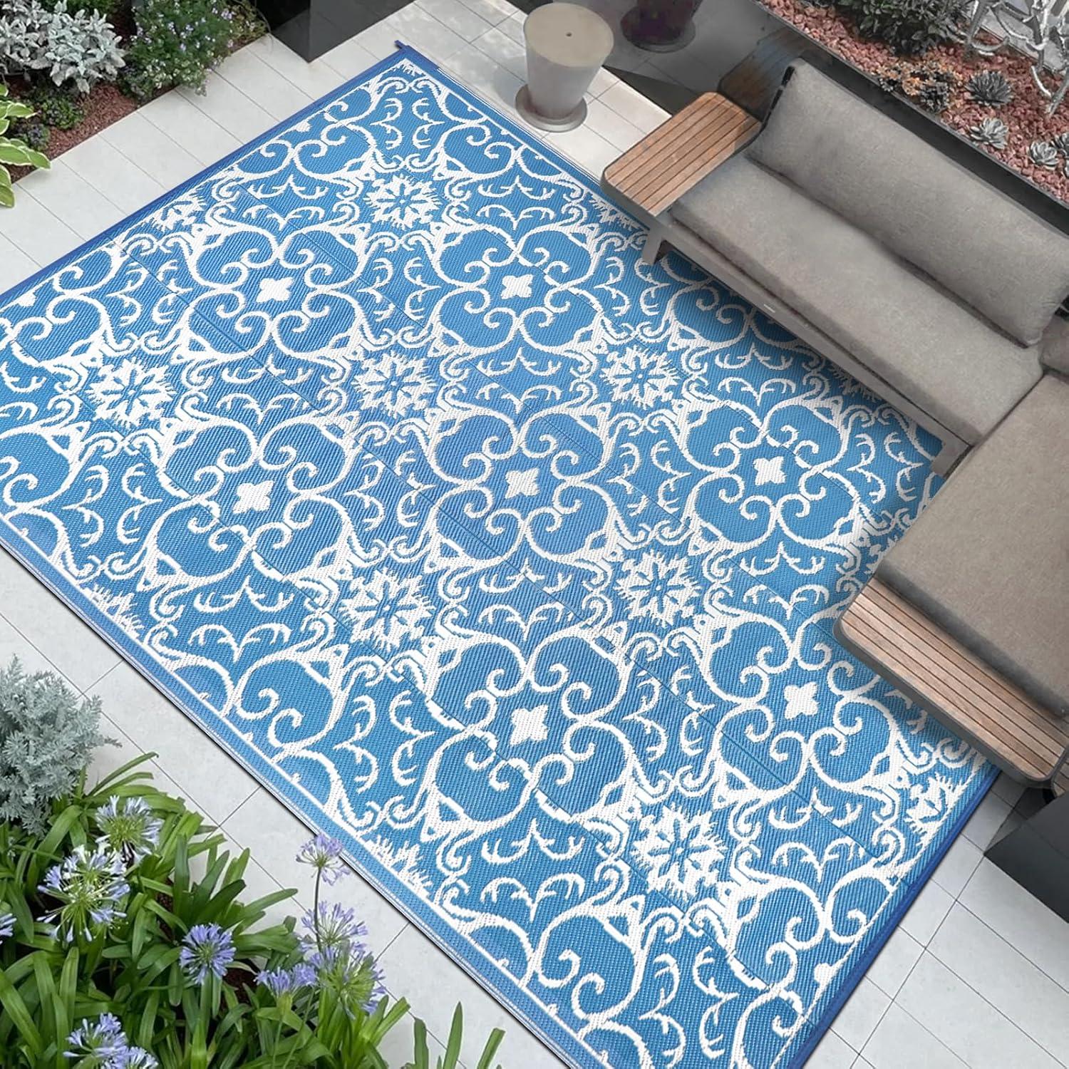 Famibay Outdoor Rug, Large, 120 x 180 cm, Outdoor Rug, Waterproof