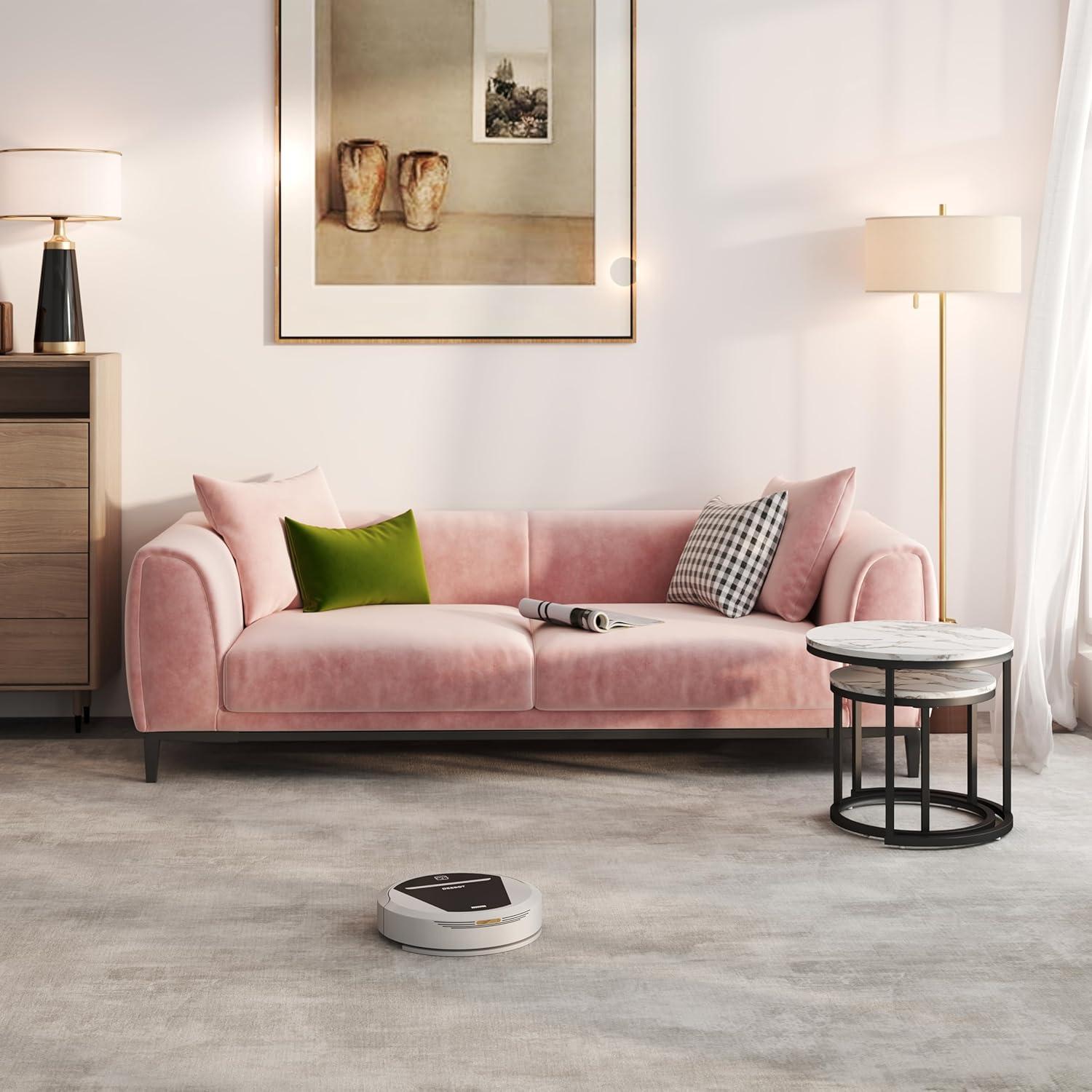 Couchtisch Marmor Weiß Rund 2er Set Beistelltisch Satztische