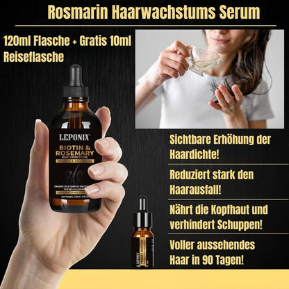 Haarwachstumsset mit Rosmarinöl Dermaroller & Kopfhaut Massagebürste Geschenkset