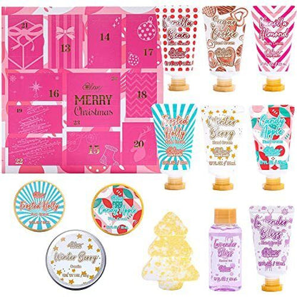 BODY & EARTH Adventskalender mit 12 Handcremes Weihnachtsgeschenke für Frauen
