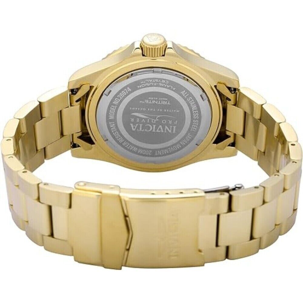 Invicta Pro Diver Herrenuhr Gold mit Blauem Zifferblatt 40mm Taucheruhr 200m