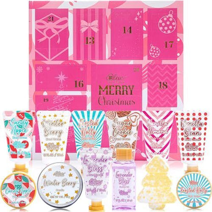 BODY & EARTH Adventskalender mit 12 Handcremes Weihnachtsgeschenke für Frauen