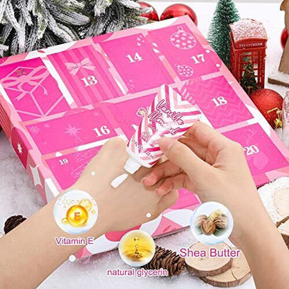 BODY & EARTH Adventskalender mit 12 Handcremes Weihnachtsgeschenke für Frauen