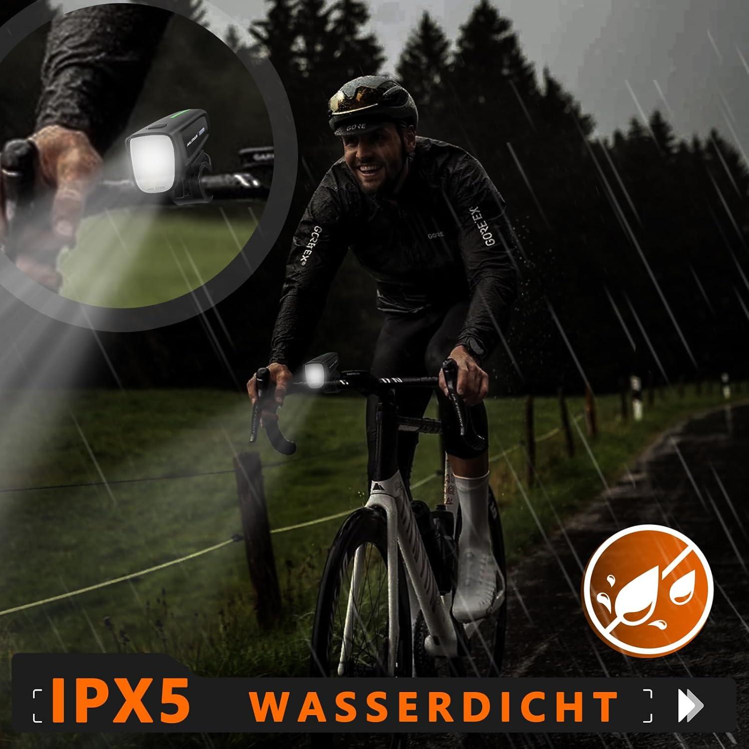 LED Fahrradlicht Vorne 100 Lux StVZO Zugelassen USB Aufladbar IPX5