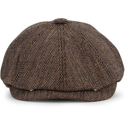Schiebermütze Herren Sommer 1930s Tweed Hut Kaffee Farben