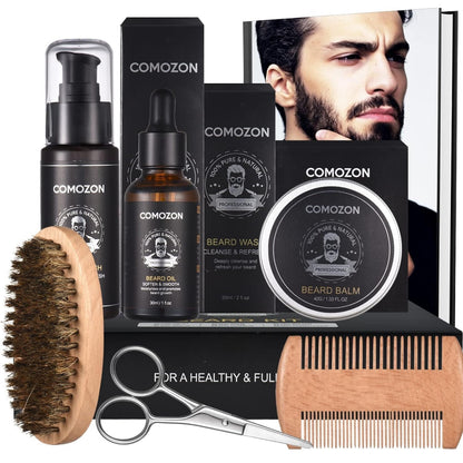 Geschenke für Männer Bartpflege Set mit Bartöl Bartwuchsmittel und mehr