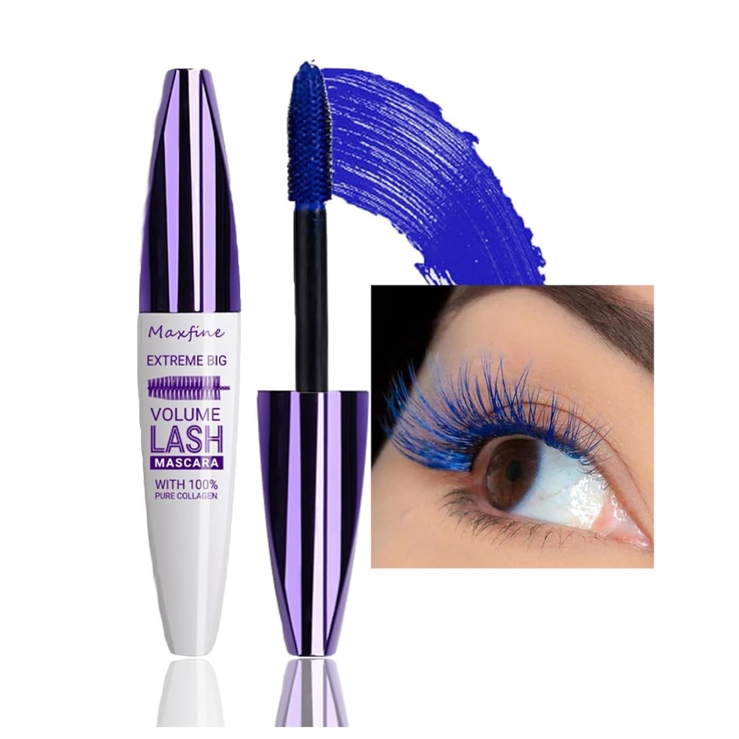 Wasserfeste 5D Mascara Blau Volumen Curling Verlängerung Augen Make-Up 30ml
