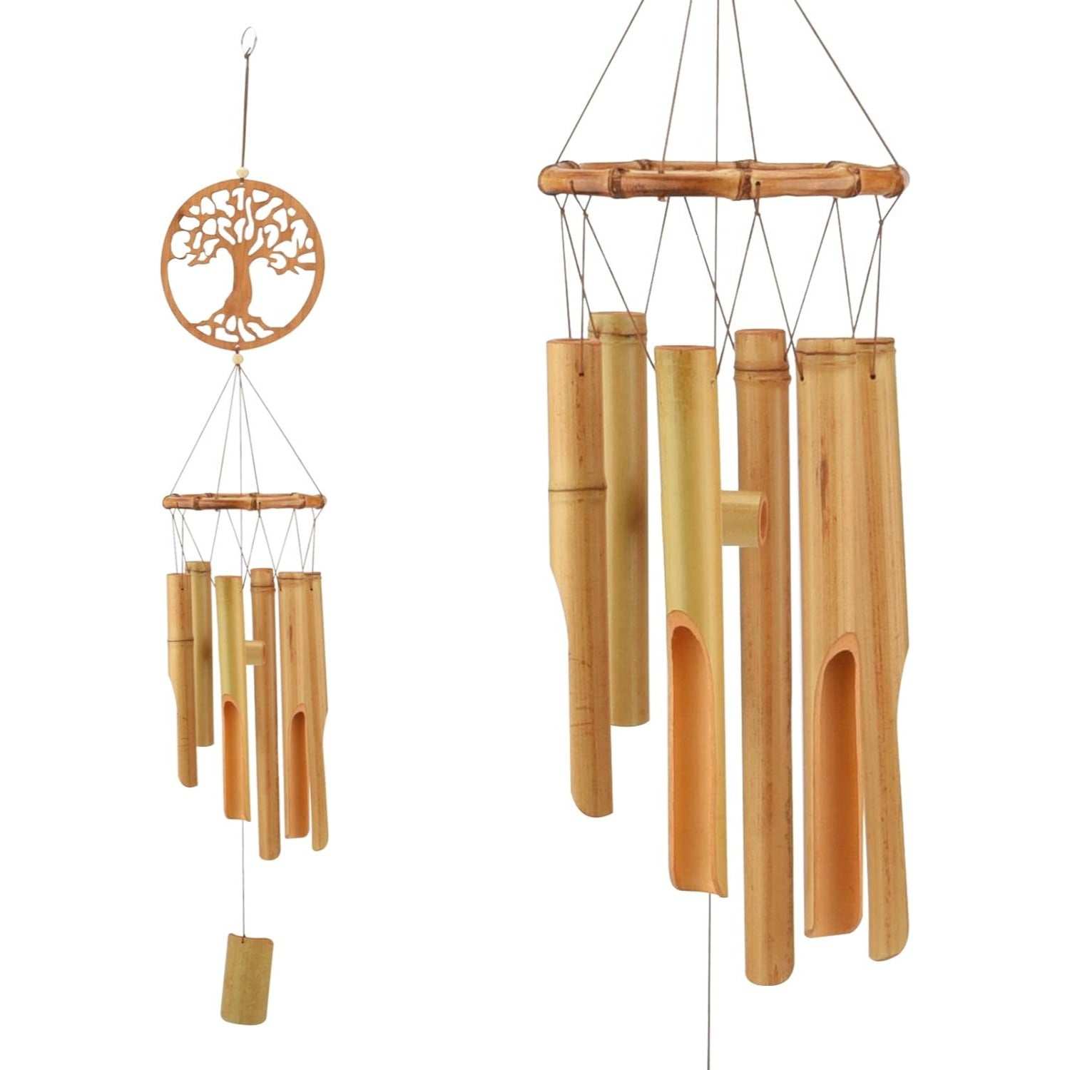 Holz Windspiel Hängende Musik Dekoration Baum des Lebens Garten Veranda