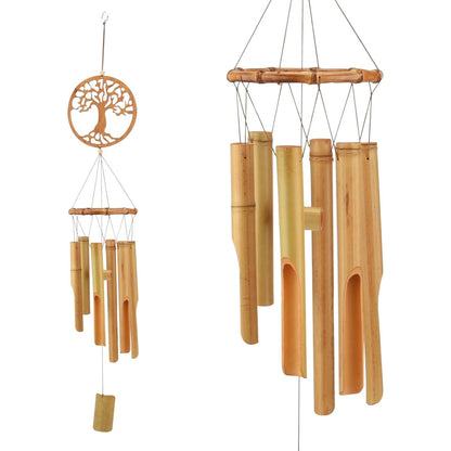 Holz Windspiel Hängende Musik Dekoration Baum des Lebens Garten Veranda