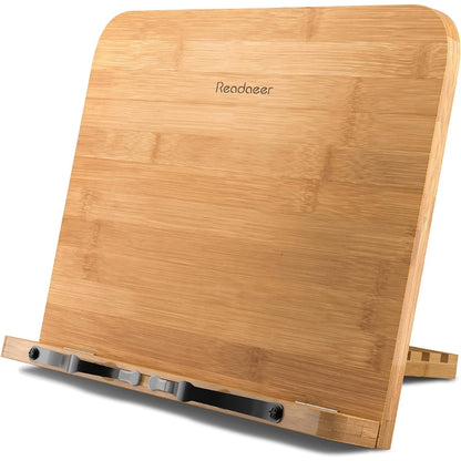 Hölzern Buchständer Faltbar Tragbar Bambus 6 Einstellbare Winkel 39x27cm
