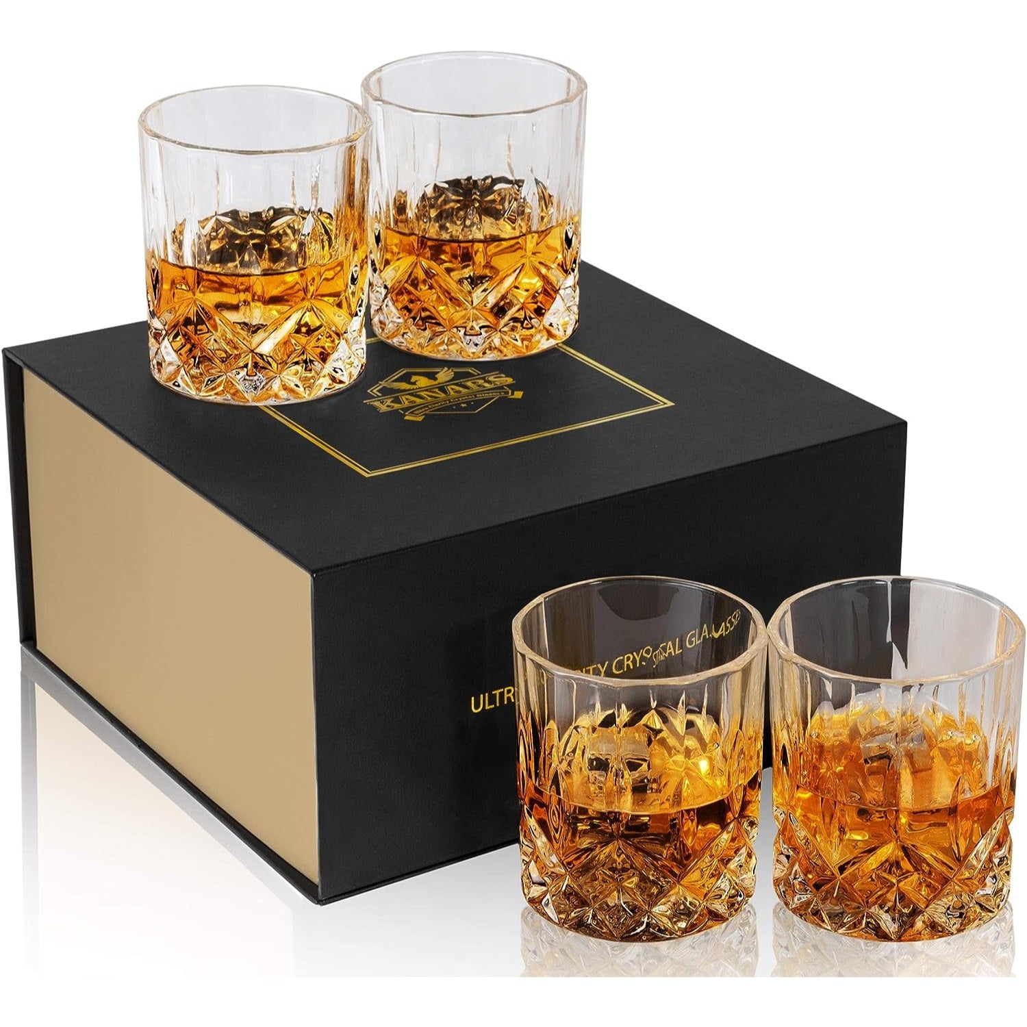 Whisky Gläser Kristallgläser 300ml 4stk Geschenke für Männer