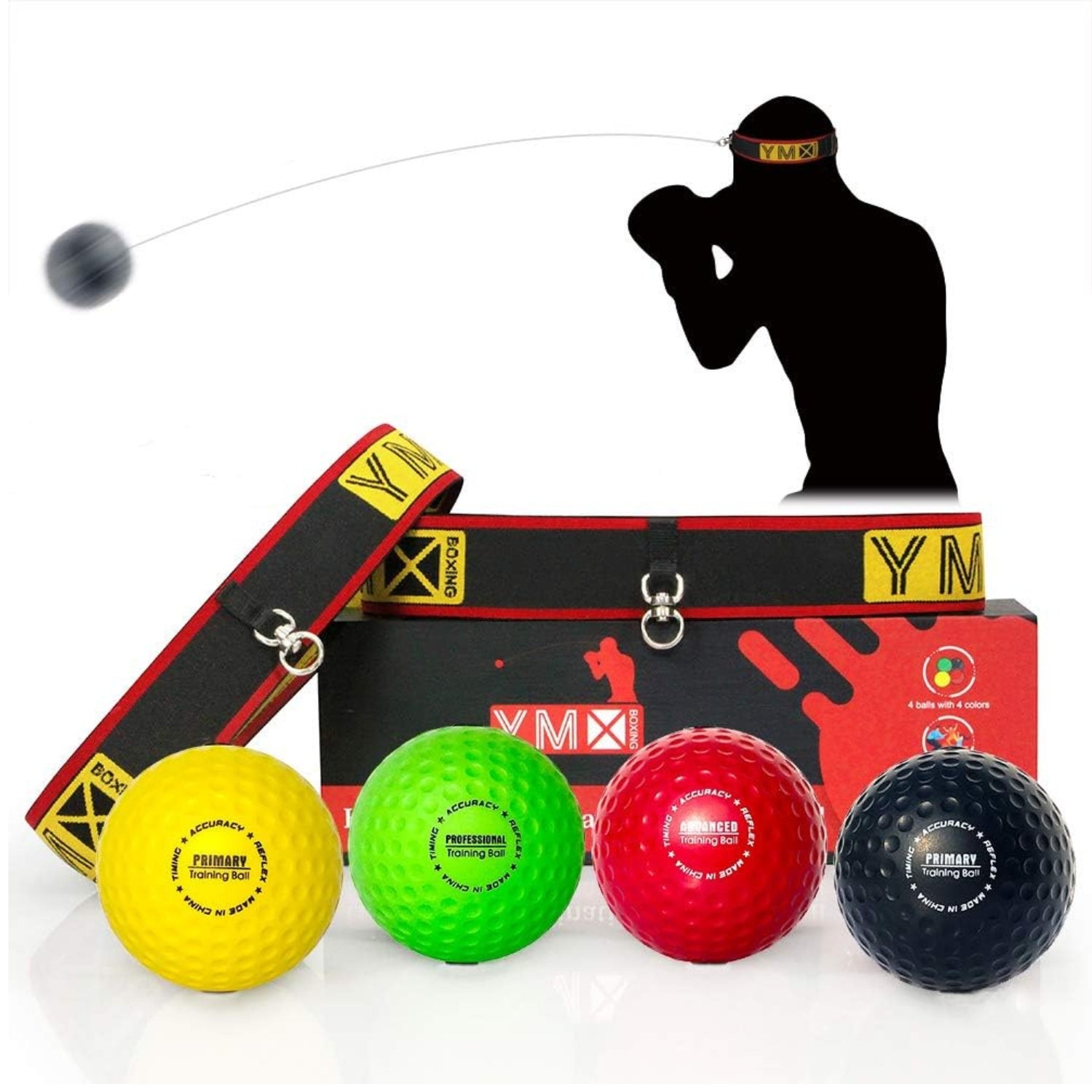 Punchingball Box Training Boxing Reflexball 4 Bälle