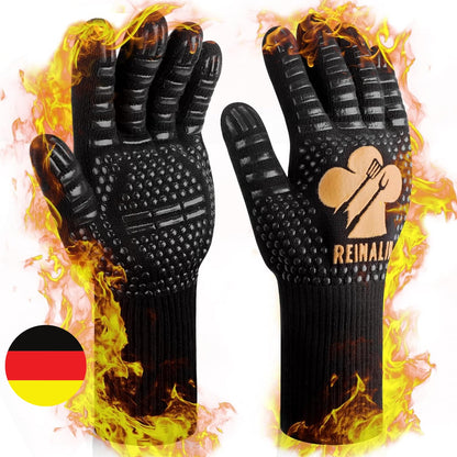 Grillhandschuhe Hitzebeständig 800°C L/XL/XXL Grill Zubehör