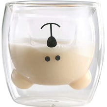 Süße Bär Glastasse Kaffeegläser Bärmotiv Isolierglas 250ml