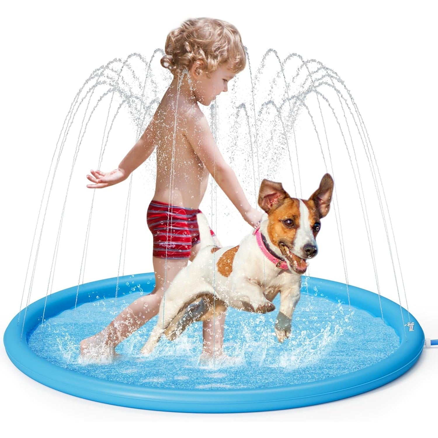 Wasserspielzeug Hund Sprinkler Wasser-Spielmatte Splash