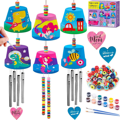 DIY Windspiel Basteln Malset für Kinder Kreativ Handarbeit Geschenk Abenteuer