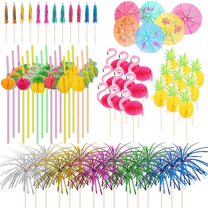 Cocktail Zubehör Set 120 Stück Cocktail Deko Schirmchen