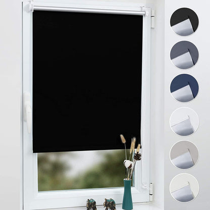 Verdunklungsrollo ohne Bohren 60x150cm Rollos für Fenster