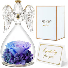 Geschenke für freundin Unendliche Rose Violett in Engelfigur