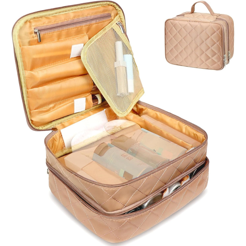 Make Up Organizer Tasche Groß Doppelschicht Wasserdicht Reise Kosmetikkoffer