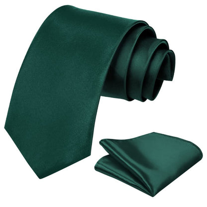 Krawattenset Grün Krawatte mit Einstecktuch Krawatte 8 cm