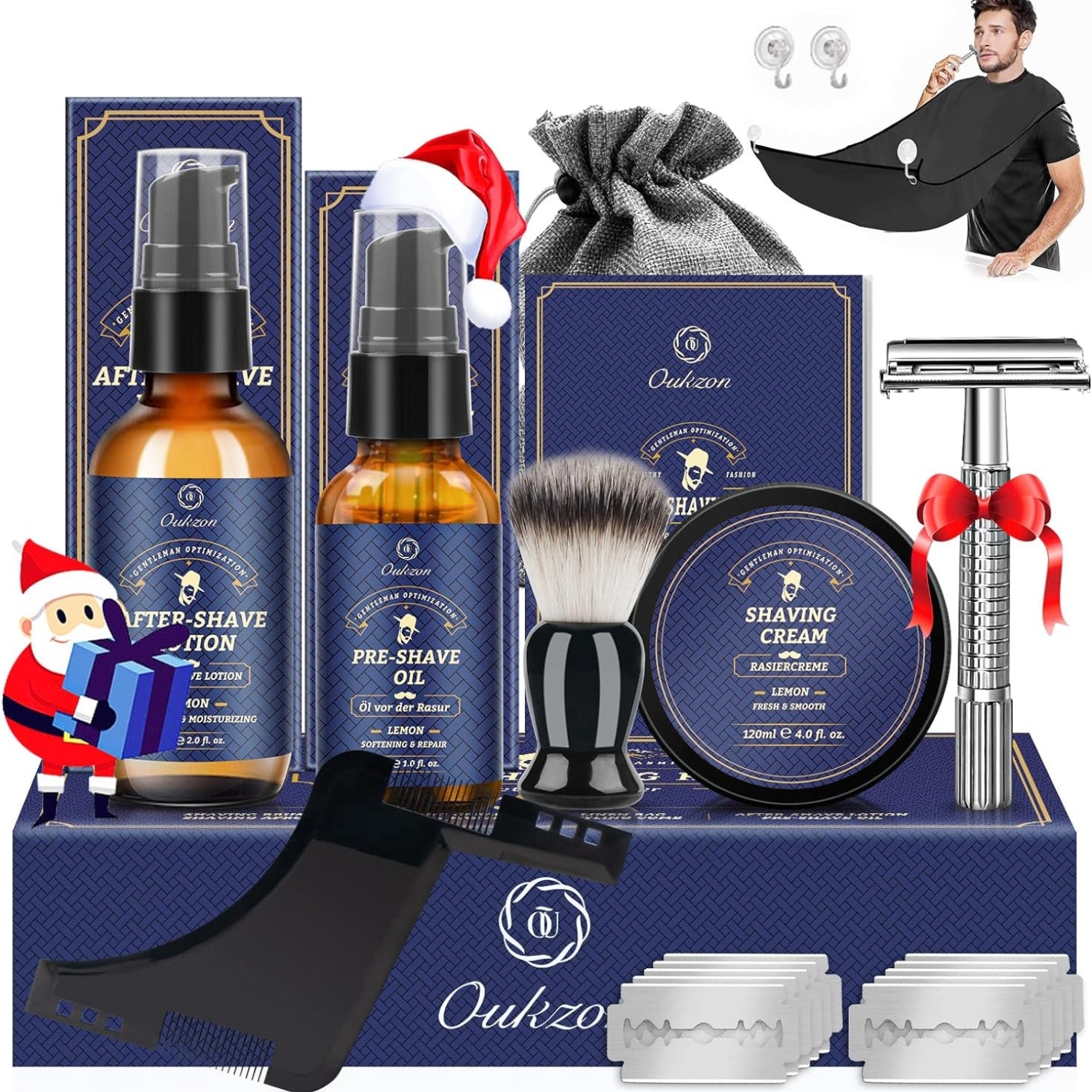 Männer Geschenke Bartpflegeset Rasierset Bartöl Rasiercreme After Shave Lotion