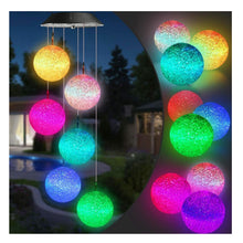 LED Kugel Solar Windspiel Farbwechsel Garten Baum Terrasse Hof Osterdeko