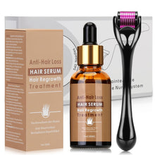 Haarwachstum Serum 30ML Dermaroller 0.5mm Bartroller Haaröl Anti-Haarausfall Set