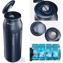 Tablettenbox Organizer mit Pillenschneider Mühle Pillendose Multifunktional