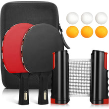 Tischtennisschläger Set mit Tischtennisnetz 2 Schläger