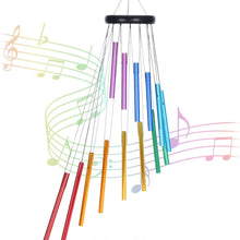 72cm Windspiele Regenbogenfarben Aluminium 14 Rohre für Draußen Garten mit Haken