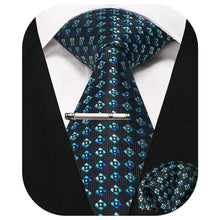 Herren Krawattenset in Schwarz Blau Perfektes Geschenk in eleganter Geschenkbox