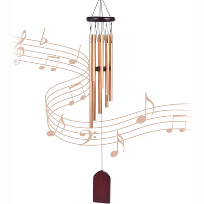 Garten Balkon Windspiele Rosegold 8 Aluminiumrohre Harmonische Töne für Draußen
