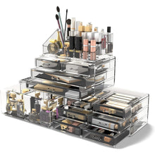 Transparent XXL Kosmetik Organizer 4 Lagen Schminkbox Stilvoll Groß
