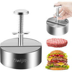 Edelstahl Burgerpresse Burger Pattie Presse +50 Wachspapier