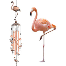 Handgefertigtes Flamingo Windspiel Messingrohre Garten Terrasse Geschenk