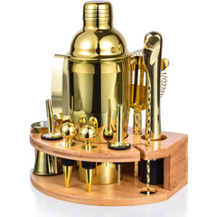 12tlg Barkeeper Kit 750ML Edelstahl Cocktail Shaker Set Gold Geschenk