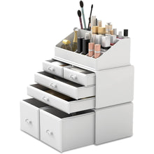 Schminkaufbewahrung XL Organizer 6 Schubladen Makeupbox Weiß