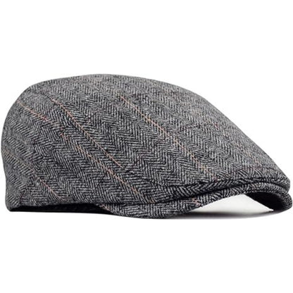 Schiebermütze Herren Sommer Grau Hut Herren Flat Cap 55-59cm
