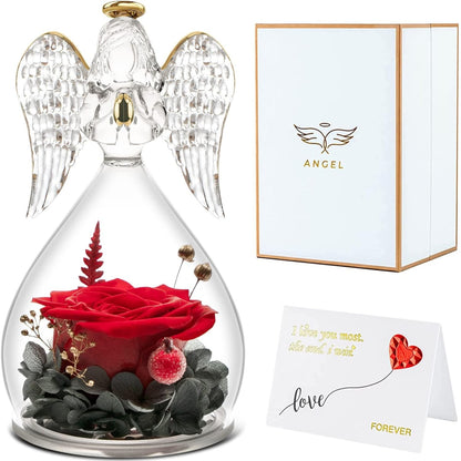 Ewige Rose in Engel Figur geburtstagsgeschenk für frauen