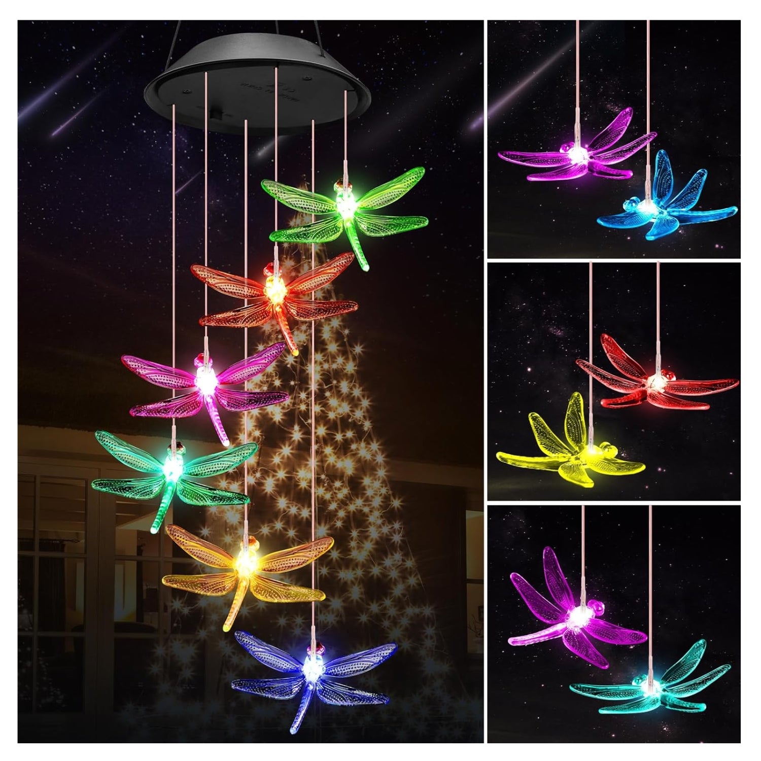 Solar Libelle Windspiele Draußen Geschenkidee für Mama Oma Geburtstag Muttertag